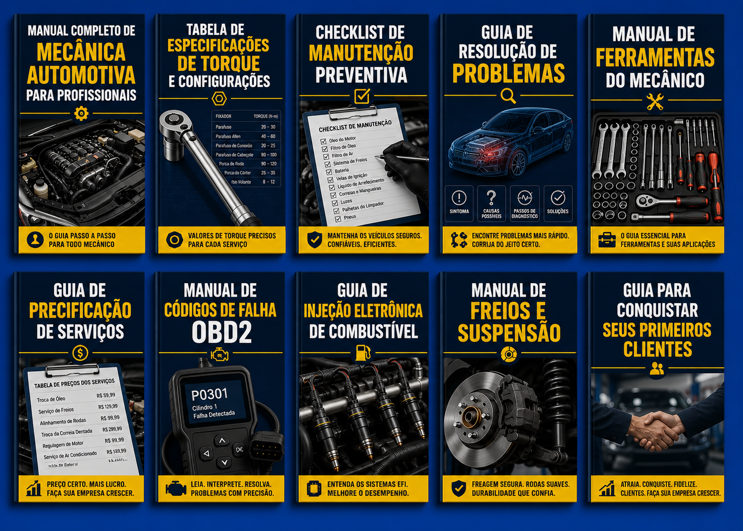Dez guias bônus exclusivos incluídos no treinamento